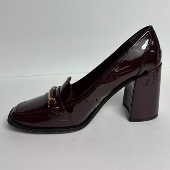 Franco Sarto Women’s Malva Block Heel Pumps Burgundy, Size 11 M - Picture 2 of 6